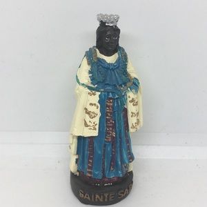 Small 2.75” saint sara la kali figurine patron of the gypsies black madonna